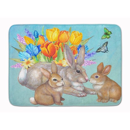 Jensendistributionservices Bunny Family Easter Rabbit Machine Washable Memory Foam Mat MI2550637